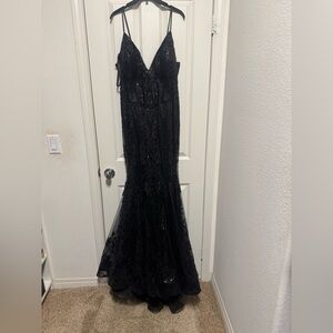 Black Lace Prom Dress